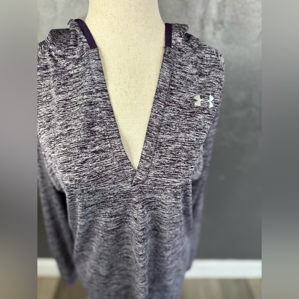 Under Armour Heathered Purple V-Neck Hoodie
